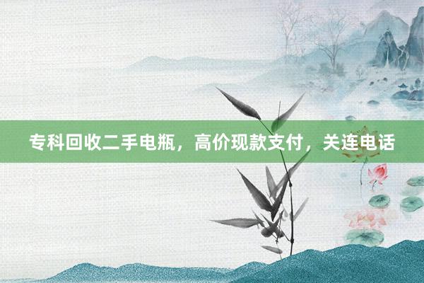 专科回收二手电瓶，高价现款支付，关连电话