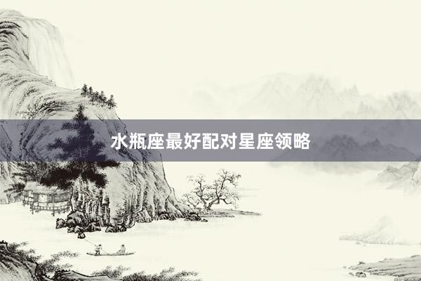 水瓶座最好配对星座领略