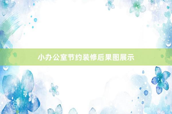小办公室节约装修后果图展示